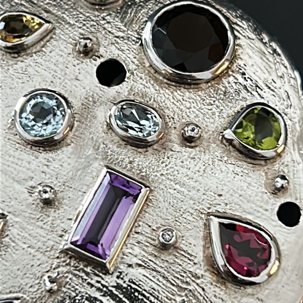 Ross Simons Multi Gemstone Sterling 925 Pendant - Picture 5 of 10